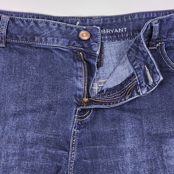 Lane Bryant Cutoff Shorts Plus Size 22 Distressed Blue Jean Denim Dark Wash - Picture 6 of 10